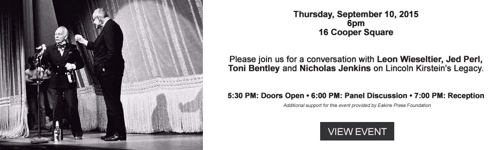The Center for Ballet and The Arts - New York University - Toni Bentley